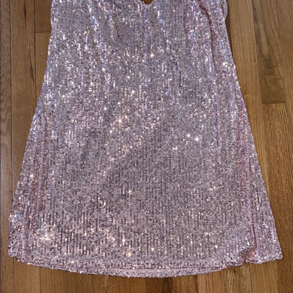 Victoria's Secret Pink Sequin Dress Mini Size Large Lined Y2K - Picture 5 of 9